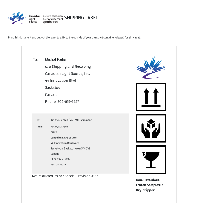 Shipment Labels